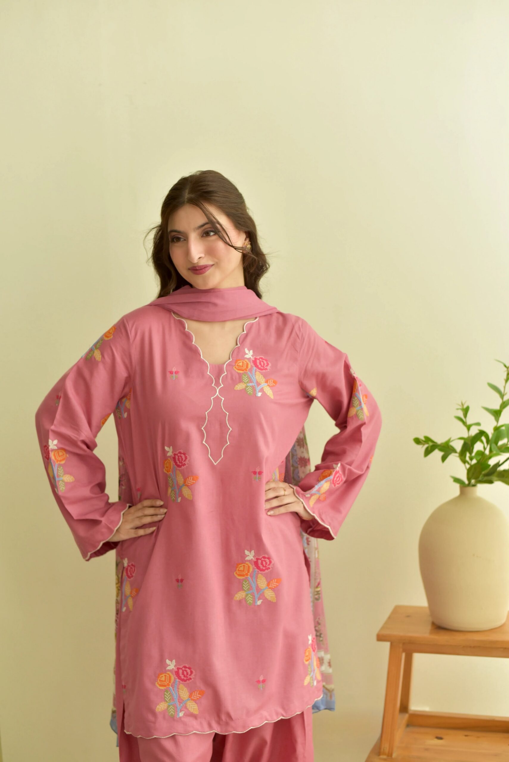 BE 514 Peach Mul Chanderi Salwar Suit with Embroidery Work & Sequins Work. Festive Deal ₹2349. Delivery 4-6 Working Days. Shop nowp | Jump Suits, Salwar suit, Casual Suits, Creative suits, Designer Suits, Palazzo Suits, Party Wear Suits, Patiala Suits, Straight Suits