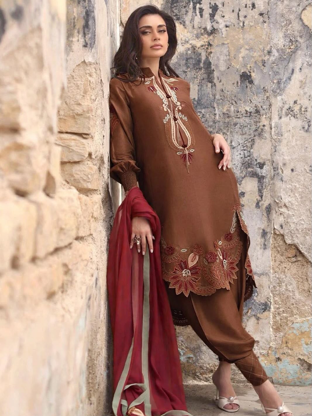 LG 2157 Rust Rust Gajji Silk Salwar Suit with Embroidery Work. Exclusive Offer ₹2849. Delivery 4-6 Working Days. Shop now. | Jump Suits, Salwar suit, Casual Suits, Creative suits, Designer Suits, Palazzo Suits, Party Wear Suits, Patiala Suits, Straight Suits