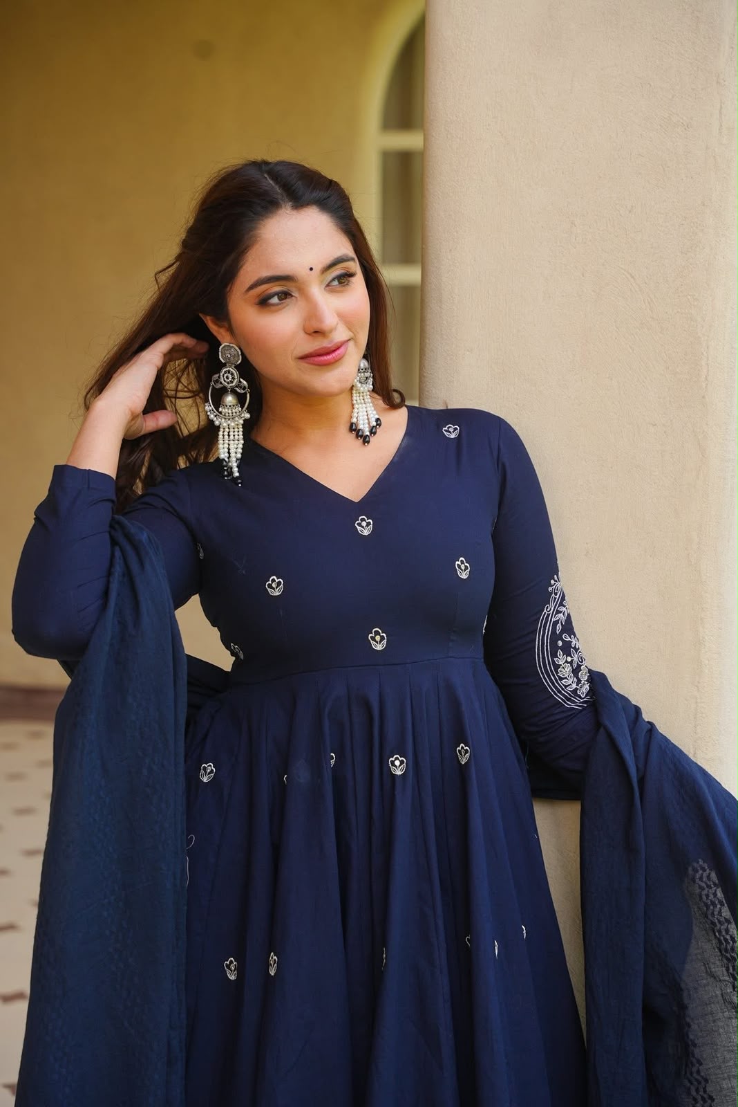 NF 1288 Navy Blue Colour Roman Silk Salwar Suit with Embroidery Work. Best Price ₹2399. Delivery 4-6 Working Days. Online Shop now. | Anarkali Suits, Bollywood Anarkali, Creative-Anarkali, Designer Anarkali, Embroidered Anarkali, Party Wear Anarkali