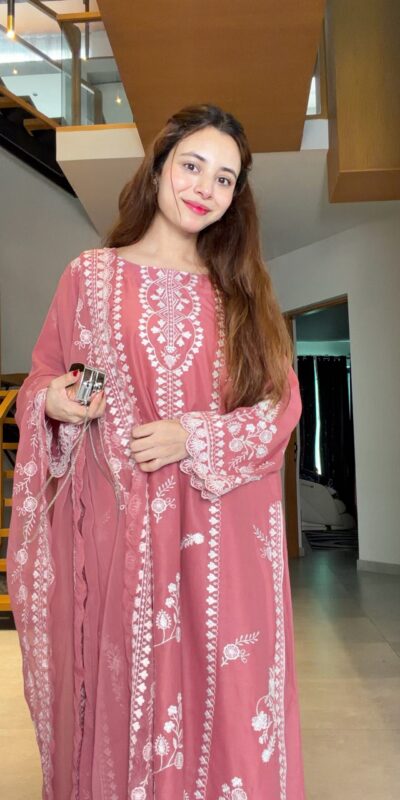LG 2151 Peach Mul Chanderi Salwar Suit with Embroidery Work & Sequins Work. Festive Deal ₹2399. Delivery 4-6 Working Days. Shop nowp | Jump Suits, Salwar suit, Casual Suits, Creative suits, Designer Suits, Palazzo Suits, Party Wear Suits, Patiala Suits, Straight Suits