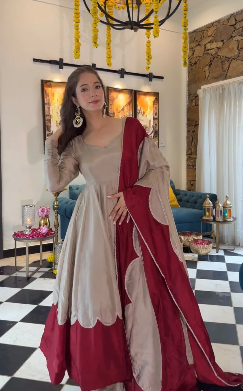 AD 249 Off White Roman Silk Gown with Mirror Work & Embroidery Work. Special Price ₹2999. Delivery 4-6 Working Days. Shop now. | Gowns, Bollywood Gowns, Creative Gowns, Designer Gowns, Embroidered Gowns, Party Wear Gowns