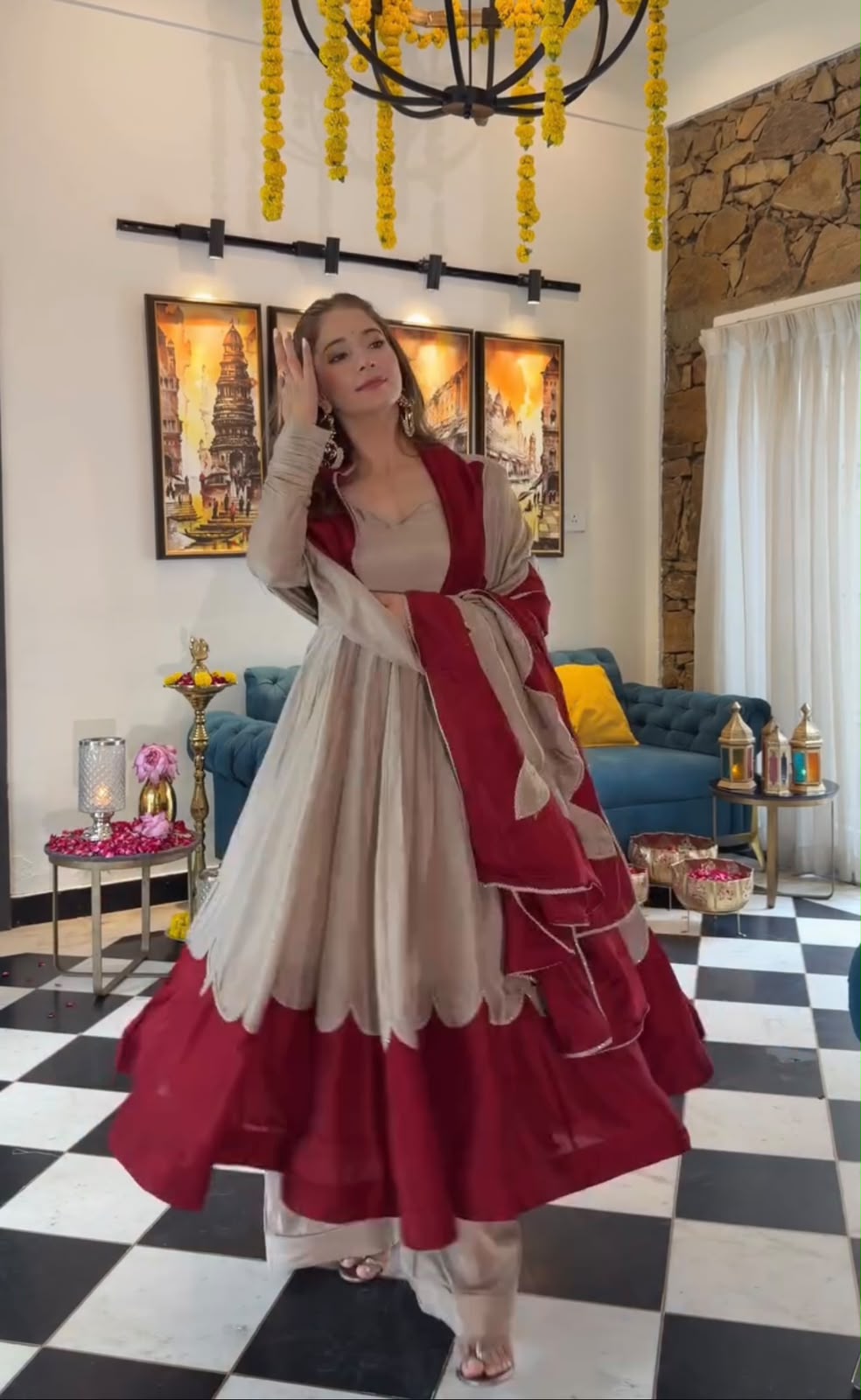 AD 249 Off White Roman Silk Gown with Mirror Work & Embroidery Work. Special Price ₹2999. Delivery 4-6 Working Days. Shop now. | Gowns, Bollywood Gowns, Creative Gowns, Designer Gowns, Embroidered Gowns, Party Wear Gowns