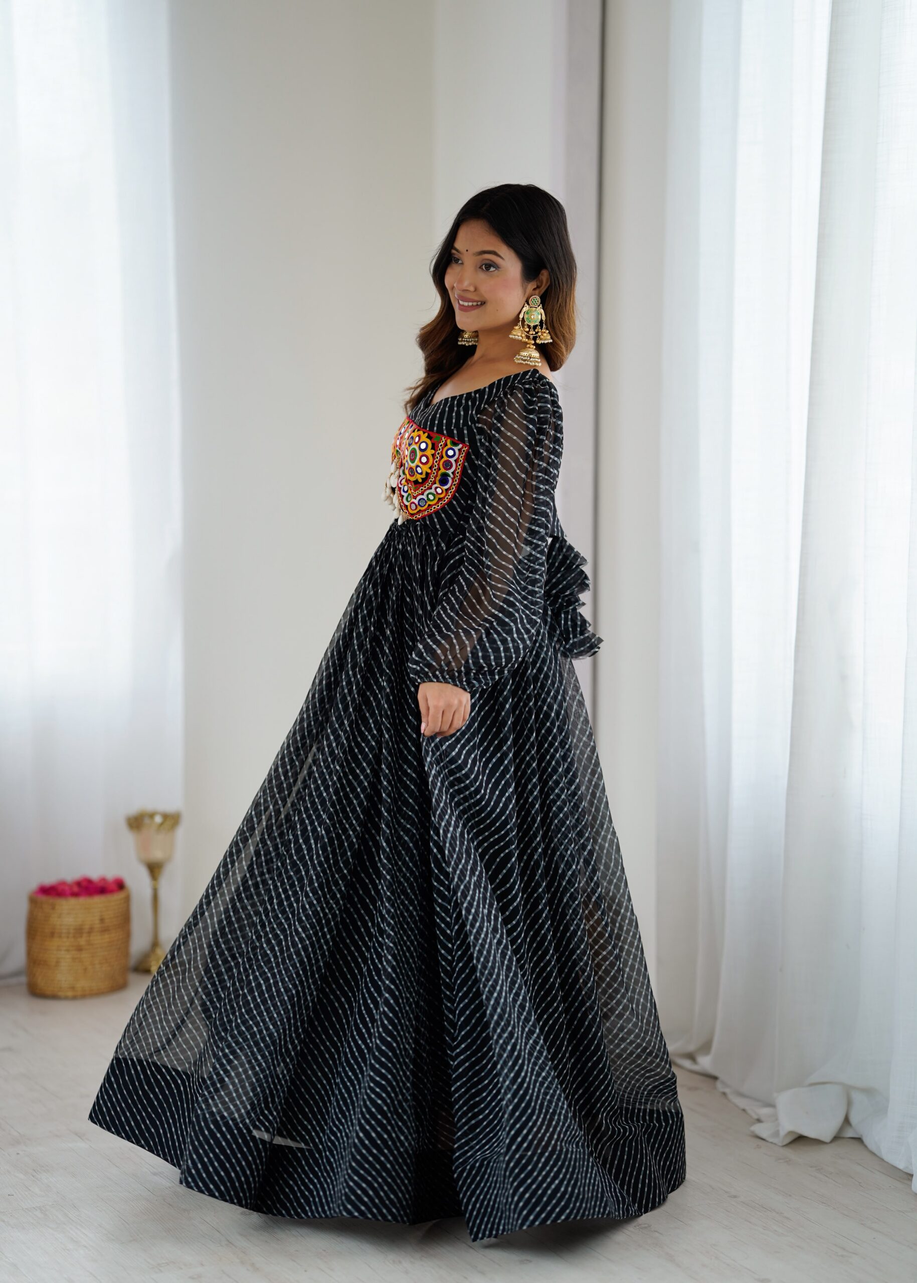 SP 40 Black Georgette Digital Print Work Gown for Wedding, Party, Cultural Events, Traditional Day, Pooja . Grab it for ₹1799. Delivery 4-6 Working Day | Gowns, Bollywood Gowns, Creative Gowns, Designer Gowns, Embroidered Gowns, Party Wear Gowns