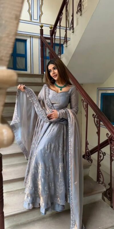 NF 1277 Grey in Fendy Silk Embroidery Work & Sequins Work Salwar Suit . Now at just ₹2899. Delivery 4-6 Working Days. Shop now. | Jump Suits, Salwar suit, Casual Suits, Creative suits, Designer Suits, Palazzo Suits, Party Wear Suits, Patiala Suits, Straight Suits