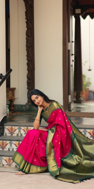 KPR 278 Pink Soft Lichi Silk Saree Perfect for Wedding, Party, Mehendi, Ganesh Chaturthi, Raksha Bandhan – . Introductory Price ₹1649. Delivery 4-6 | Sarees, Bollywood Sarees, Creative Sarees, Designer Sarees, Embroidered Sarees, Ethnic Saree, Modern Digital sarees, Party Wear Sarees