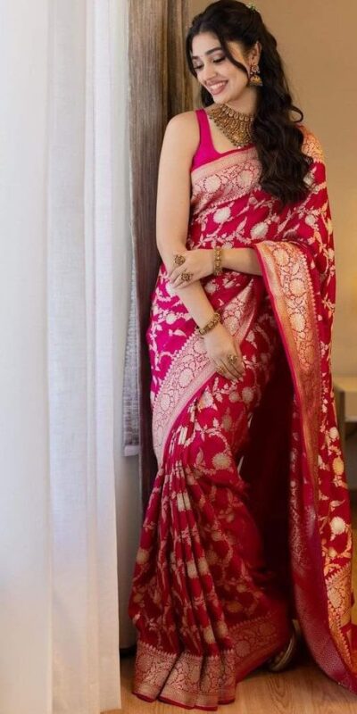 KP 6016 Pink Color Soft Lichi Silk Jacquard On All Over Saree Casual, Party Wear, Wedding, Events Etc. Expected Delivery 4-6 Working Days @1549/- | Sarees, Bollywood Sarees, Creative Sarees, Designer Sarees, Embroidered Sarees, Ethnic Saree, Modern Digital sarees, Party Wear Sarees
