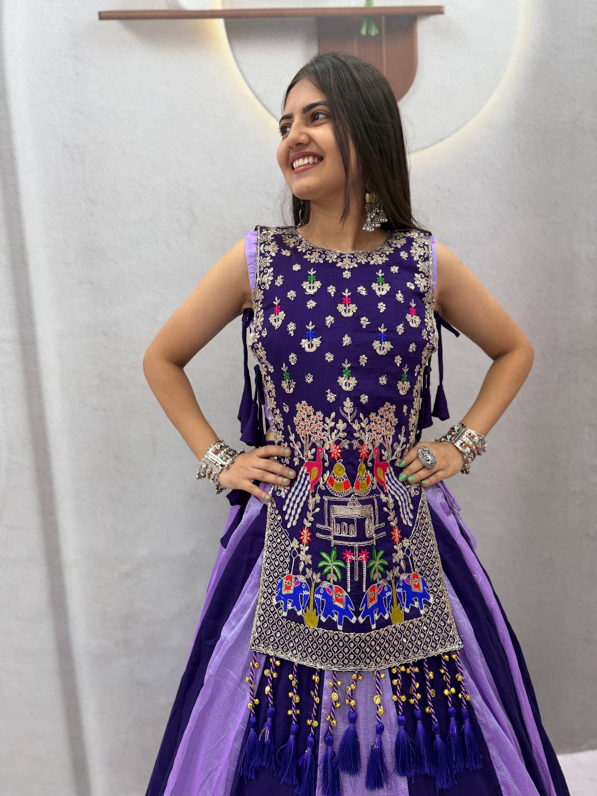 PC 579A Lavender in Color Vichitra Silk Embroidery Work Lehenga Choli . Now at just ₹3149. Delivery 4-6 Working Days. Shop now. | Lehenga, Bollywood Lehenga, Creative Lehenga, Designer Lehenga, Embroidered Lehenga, Party Wear Lehenga