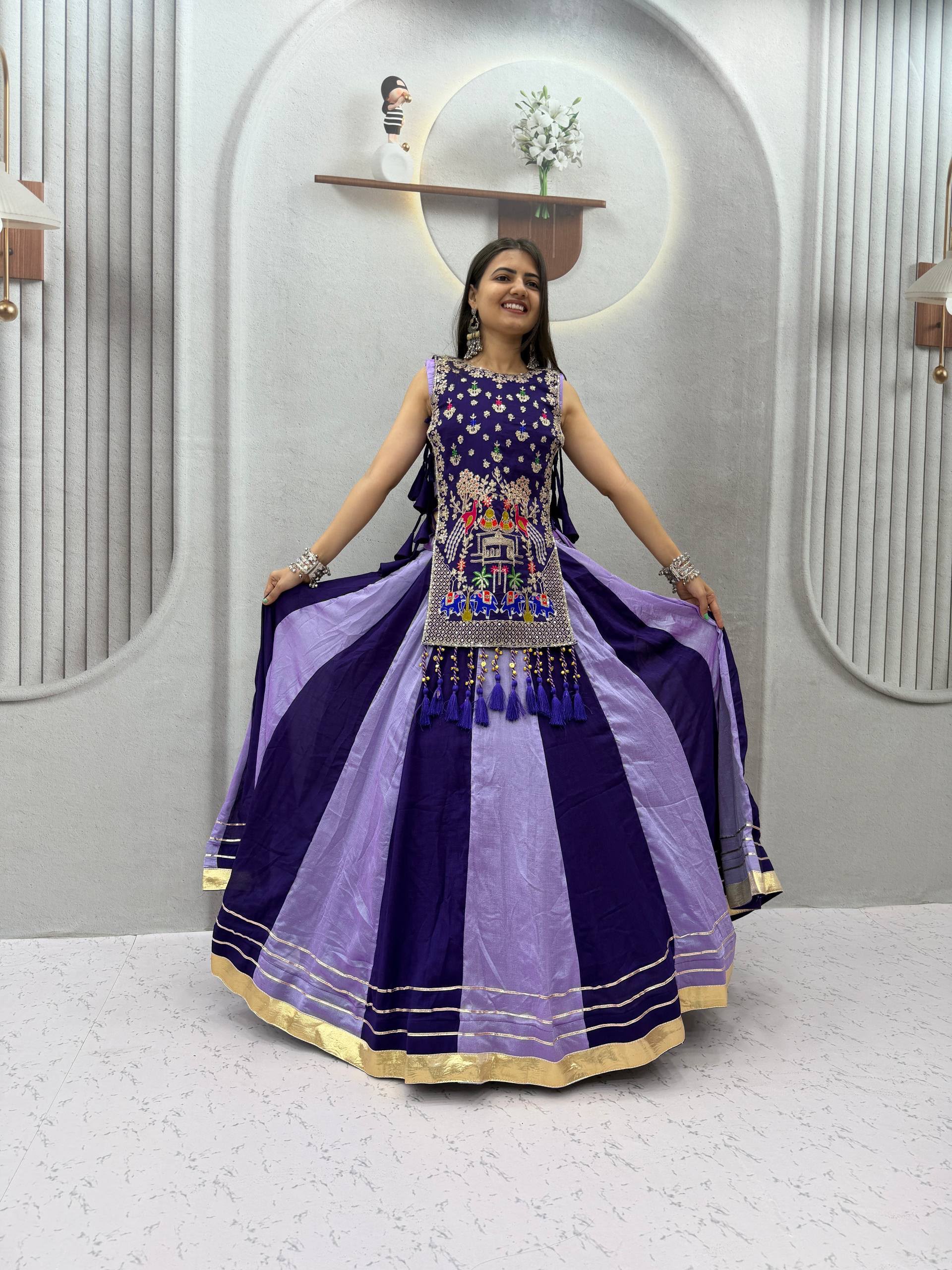 PC 579A Lavender in Color Vichitra Silk Embroidery Work Lehenga Choli . Now at just ₹3149. Delivery 4-6 Working Days. Shop now. | Lehenga, Bollywood Lehenga, Creative Lehenga, Designer Lehenga, Embroidered Lehenga, Party Wear Lehenga