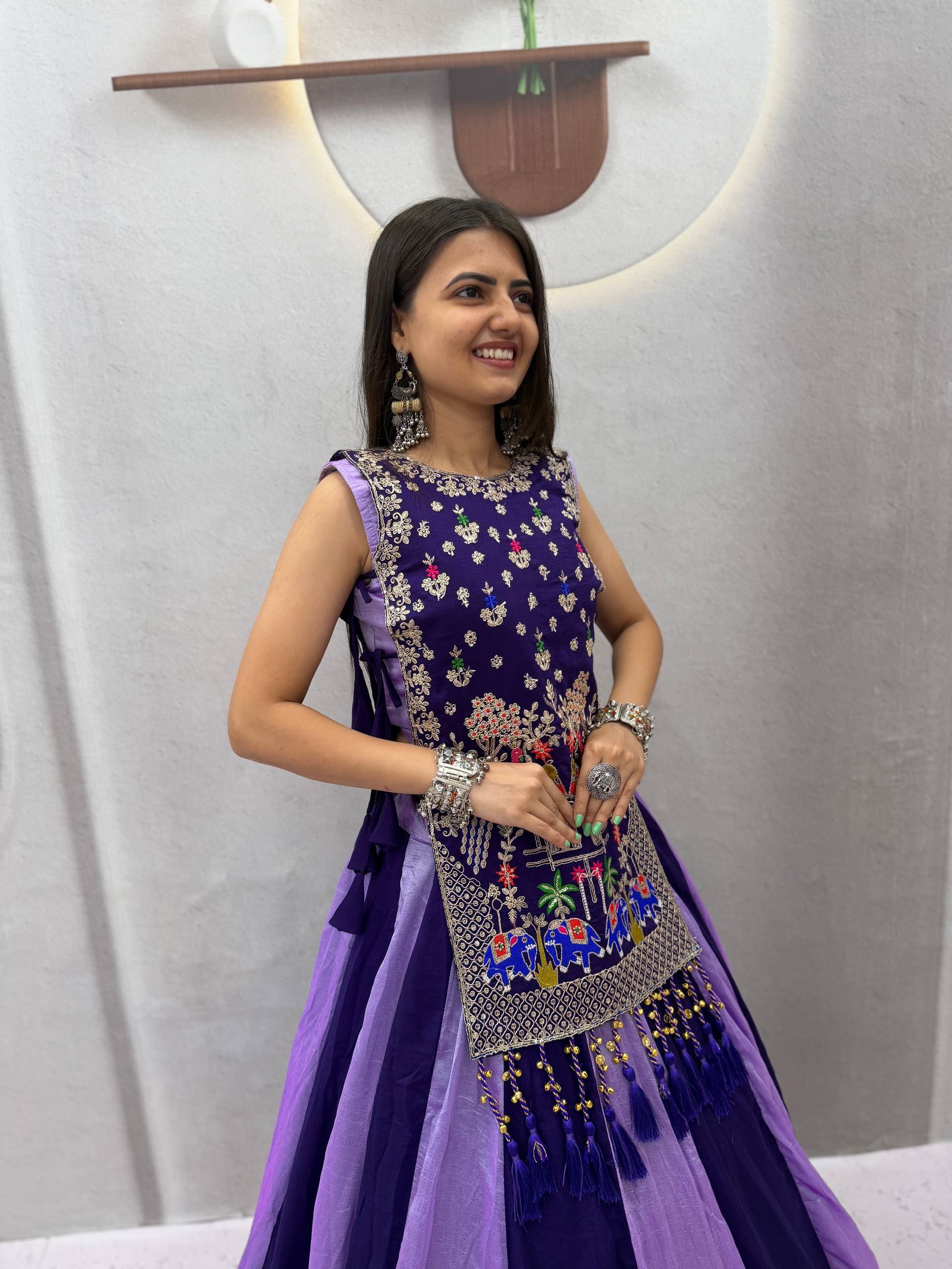 PC 579A Lavender in Color Vichitra Silk Embroidery Work Lehenga Choli . Now at just ₹3149. Delivery 4-6 Working Days. Shop now. | Lehenga, Bollywood Lehenga, Creative Lehenga, Designer Lehenga, Embroidered Lehenga, Party Wear Lehenga