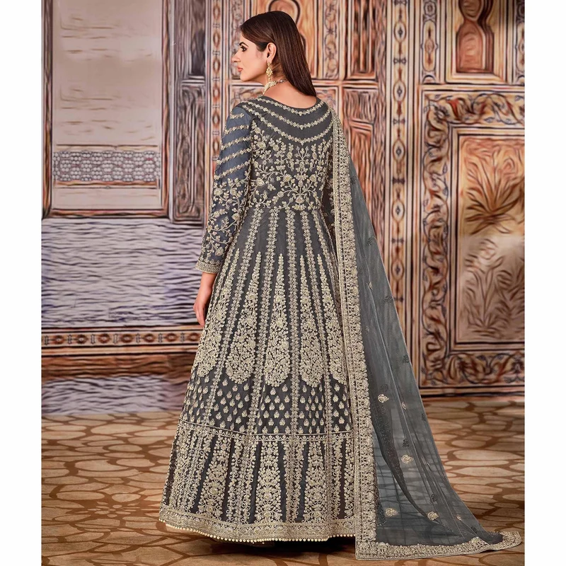 FC 2701 Grey Sequins Work & Embroidery Work Salwar Suitin Peach Butterfly Net. Grab it for ₹3149. Delivery 4-6 Working Days. Shop now. | Jump Suits, Salwar suit, Casual Suits, Creative suits, Designer Suits, Palazzo Suits, Party Wear Suits, Patiala Suits, Straight Suits