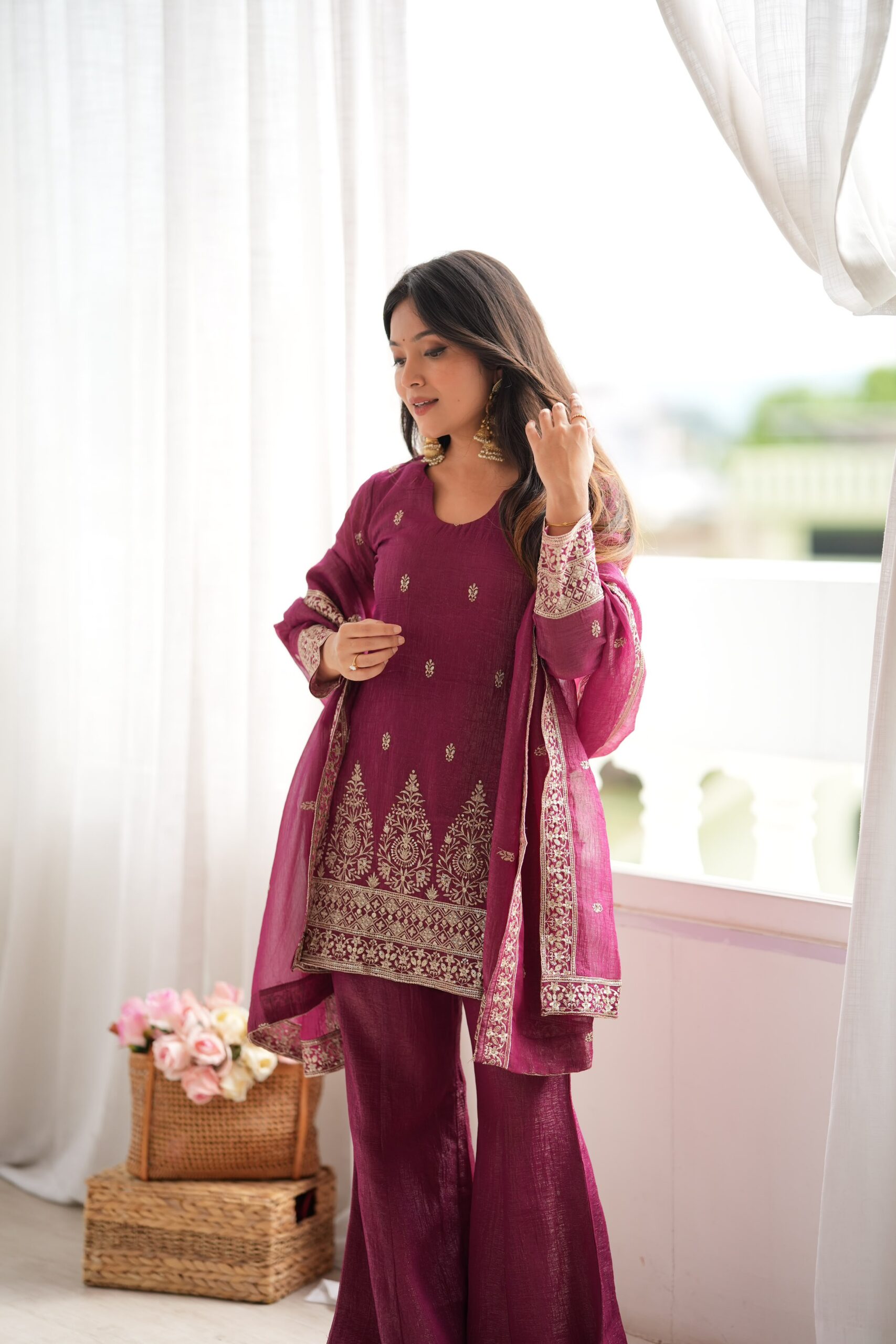 KB 316 Maroon Crunchy Silk Salwar Suit with Embroidery Work. Wedding, Party, Festive, Events Best Price ₹2299. Delivery 4-6 Working Days. Shop now. | Jump Suits, Salwar suit, Casual Suits, Creative suits, Designer Suits, Palazzo Suits, Party Wear Suits, Patiala Suits, Straight Suits