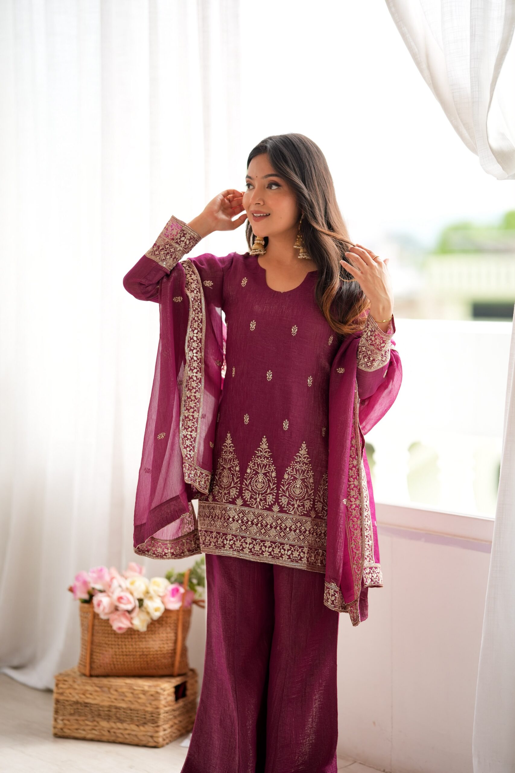 KB 316 Maroon Crunchy Silk Salwar Suit with Embroidery Work. Wedding, Party, Festive, Events Best Price ₹2299. Delivery 4-6 Working Days. Shop now. | Jump Suits, Salwar suit, Casual Suits, Creative suits, Designer Suits, Palazzo Suits, Party Wear Suits, Patiala Suits, Straight Suits