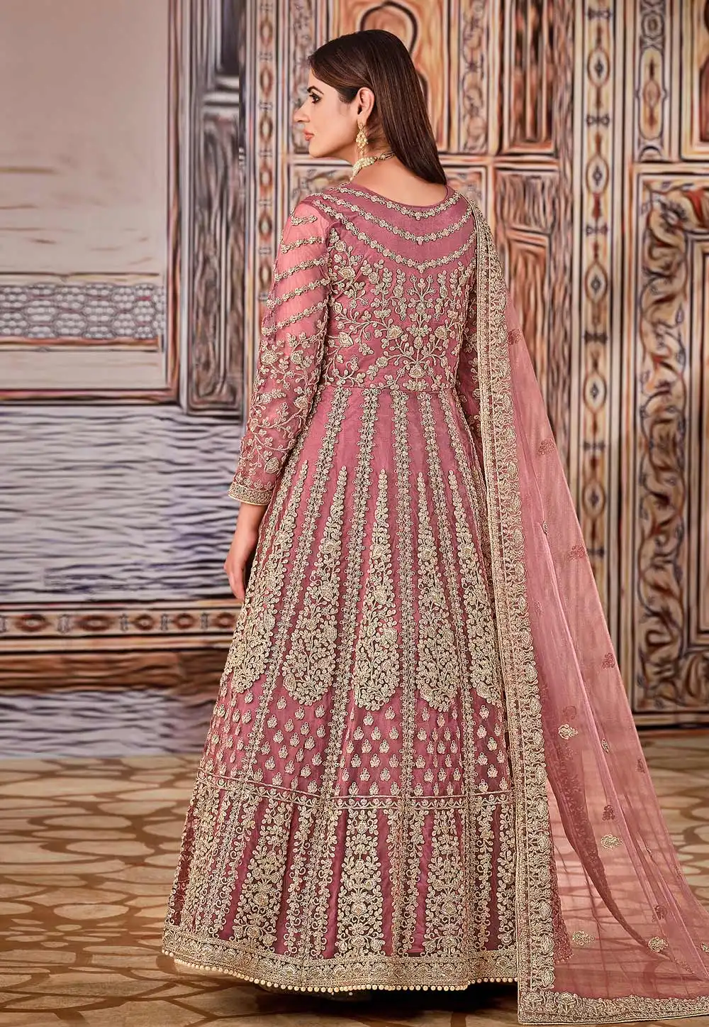 FC 2701 Pink Sequins Work & Embroidery Work Salwar Suitin Peach Butterfly Net. Grab it for ₹3149. Delivery 4-6 Working Days. Shop now. | Jump Suits, Salwar suit, Casual Suits, Creative suits, Designer Suits, Palazzo Suits, Party Wear Suits, Patiala Suits, Straight Suits