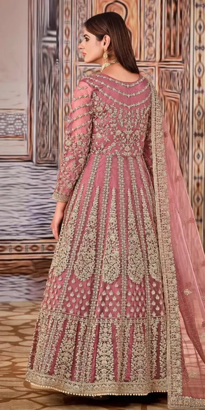 FC 2701 Pink Sequins Work & Embroidery Work Salwar Suitin Peach Butterfly Net. Grab it for ₹3149. Delivery 4-6 Working Days. Shop now. | Jump Suits, Salwar suit, Casual Suits, Creative suits, Designer Suits, Palazzo Suits, Party Wear Suits, Patiala Suits, Straight Suits