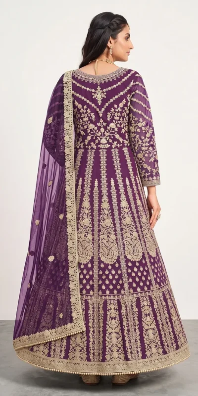FC 2701 Purple Sequins Work & Embroidery Work Salwar Suiti Peach Butterfly Net. Grab it for ₹3149. Delivery 4-6 Working Days. Shop now. | Jump Suits, Salwar suit, Casual Suits, Creative suits, Designer Suits, Palazzo Suits, Party Wear Suits, Patiala Suits, Straight Suits