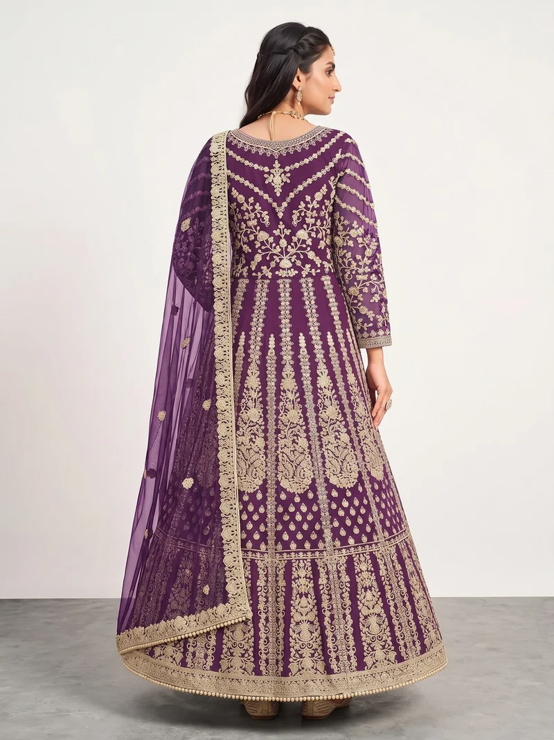 FC 2701 Purple Sequins Work & Embroidery Work Salwar Suiti Peach Butterfly Net. Grab it for ₹3149. Delivery 4-6 Working Days. Shop now. | Jump Suits, Salwar suit, Casual Suits, Creative suits, Designer Suits, Palazzo Suits, Party Wear Suits, Patiala Suits, Straight Suits