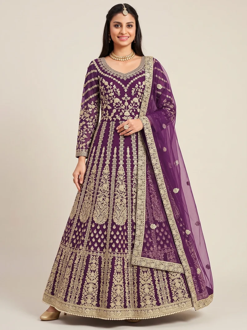FC 2701 Purple Sequins Work & Embroidery Work Salwar Suiti Peach Butterfly Net. Grab it for ₹3149. Delivery 4-6 Working Days. Shop now. | Jump Suits, Salwar suit, Casual Suits, Creative suits, Designer Suits, Palazzo Suits, Party Wear Suits, Patiala Suits, Straight Suits