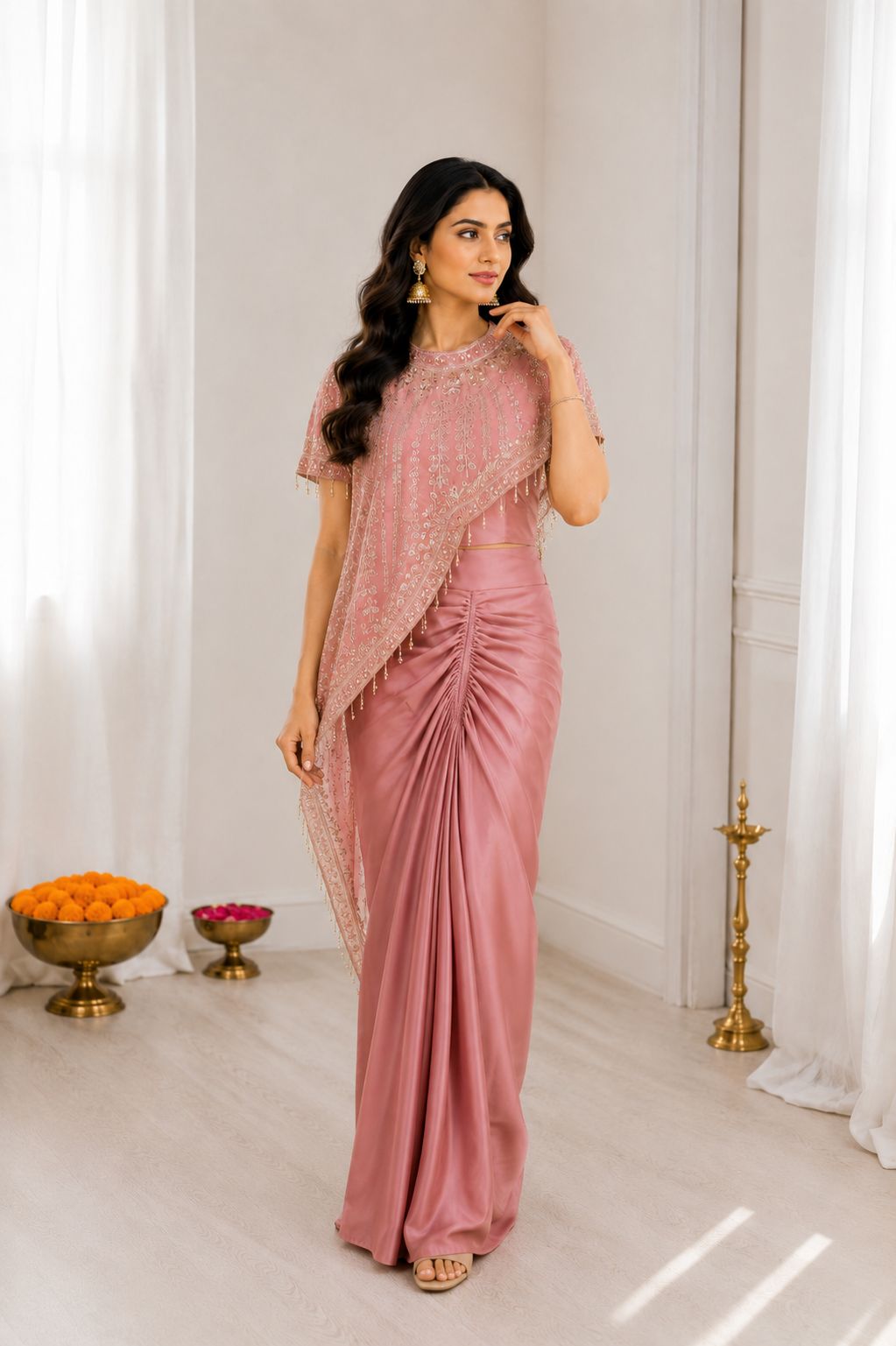 BB 71 Peach Crepe Silk Dhoti Suit Perfect for Wedding, Party, Festival Celebrations, Holi, Pooja – . Introductory Price ₹2199. Delivery 4-6 Working | Jump Suits, Salwar suit, Casual Suits, Creative suits, Designer Suits, Palazzo Suits, Party Wear Suits, Patiala Suits, Straight Suits