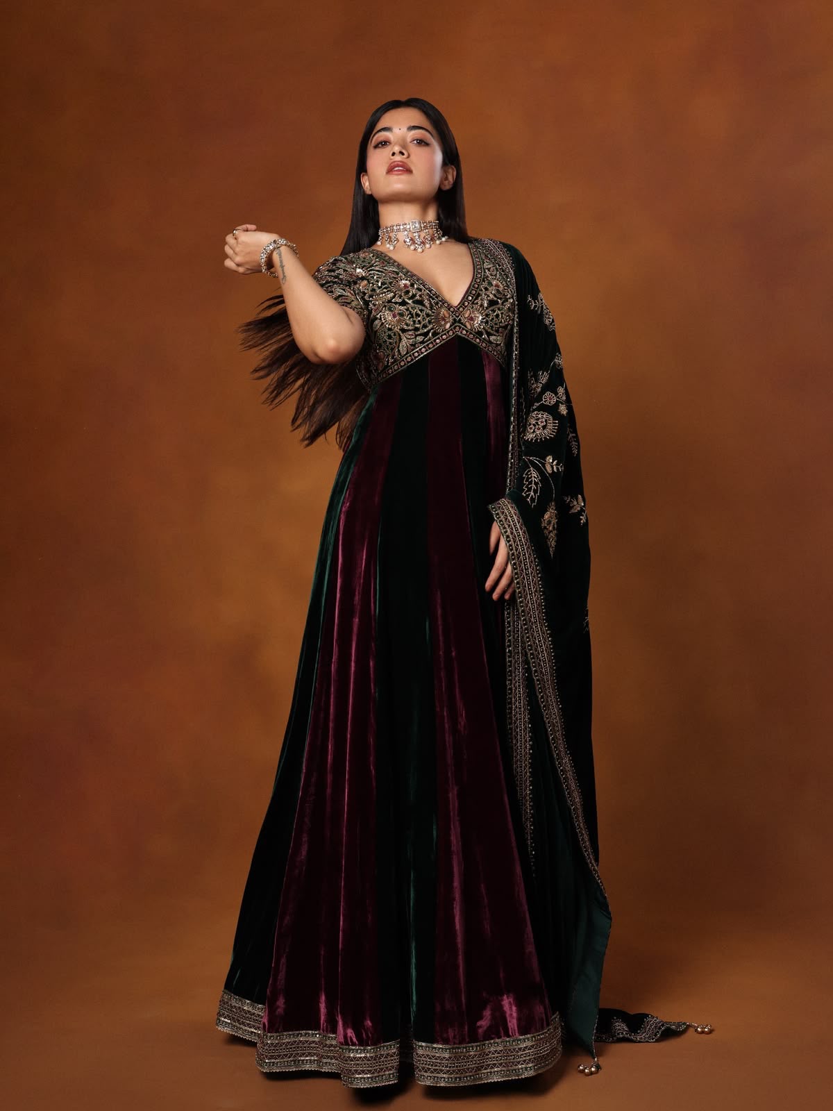 ZC RASHMIKA Maroon Viscose 9000 Velvet Gown Gown with Embroidery Work & Sequins Work. Special Price ₹3099. Delivery 4-6 Working Days. Shop now. | Gowns, Bollywood Gowns, Creative Gowns, Designer Gowns, Embroidered Gowns, Party Wear Gowns