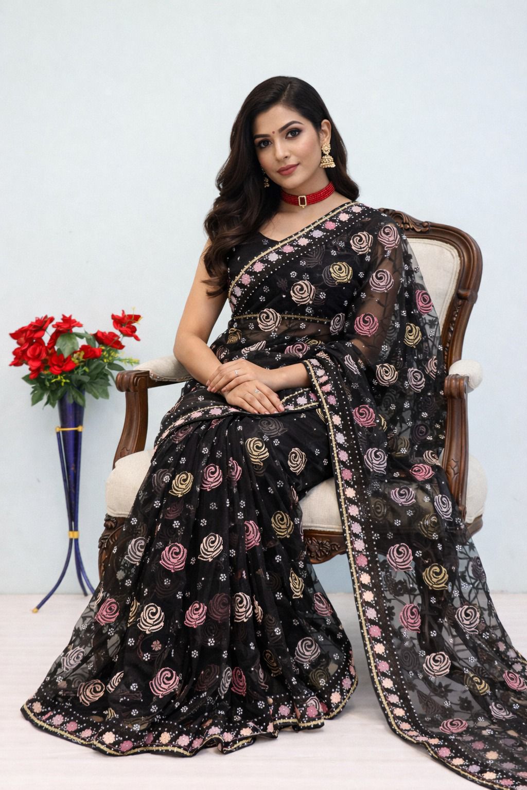 BT GULABO Black Color Butterfly Net 5mm Sequence Embroiderer Work Saree Casual, Wedding, Festive, Events . Expected Delivery 4-6 Working Days @2299/- only | Sarees, Bollywood Sarees, Creative Sarees, Designer Sarees, Embroidered Sarees, Ethnic Saree, Modern Digital sarees, Party Wear Sarees
