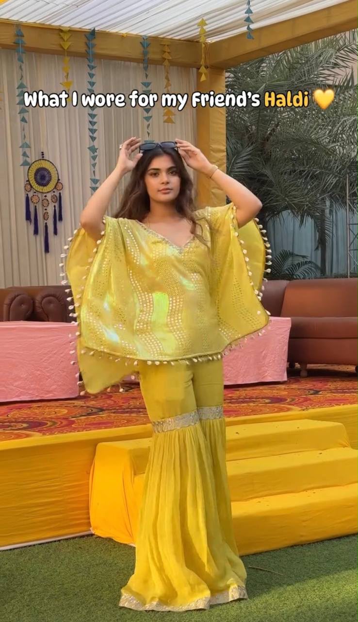 ST 205 Yellow Faux Georgette Salwar Suit with Embroidery Work. Available at ₹2199 only. Delivery 4-6 Working Days. Shop now. | Jump Suits, Salwar suit, Casual Suits, Creative suits, Designer Suits, Palazzo Suits, Party Wear Suits, Patiala Suits, Straight Suits