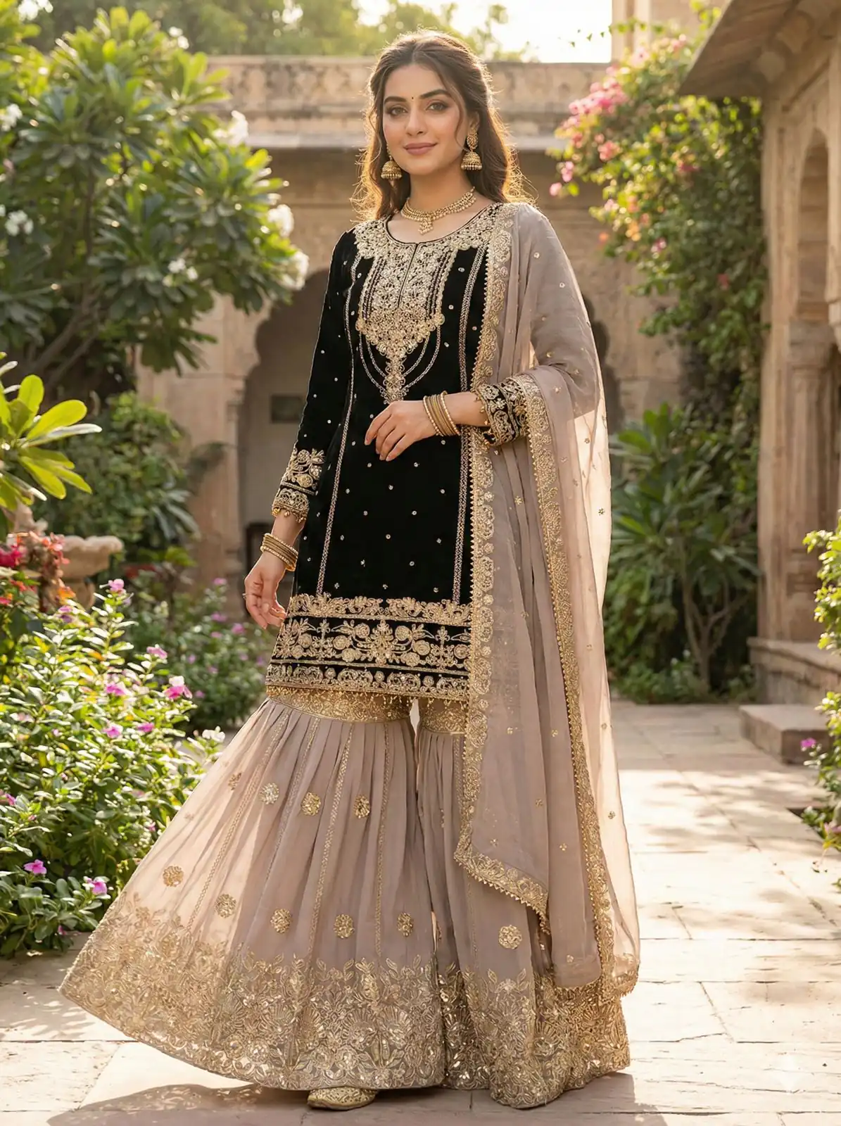 Alluring Black Georgette Embroider Work Salwar Suit | Jump Suits, Salwar suit, Casual Suits, Creative suits, Designer Suits, Palazzo Suits, Party Wear Suits, Patiala Suits, Straight Suits