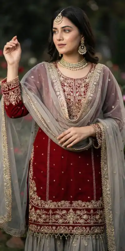 Alluring Maroon Georgette Embroider Work Salwar Suit | Jump Suits, Salwar suit, Casual Suits, Creative suits, Designer Suits, Palazzo Suits, Party Wear Suits, Patiala Suits, Straight Suits