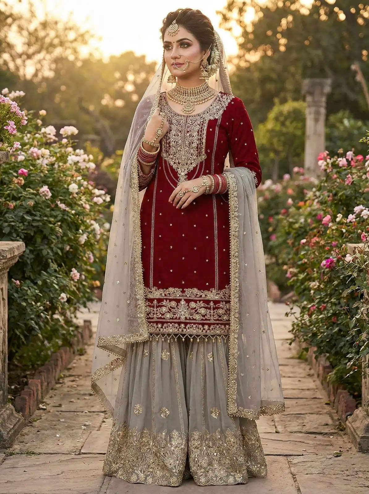 Alluring Maroon Georgette Embroider Work Salwar Suit | Jump Suits, Salwar suit, Casual Suits, Creative suits, Designer Suits, Palazzo Suits, Party Wear Suits, Patiala Suits, Straight Suits