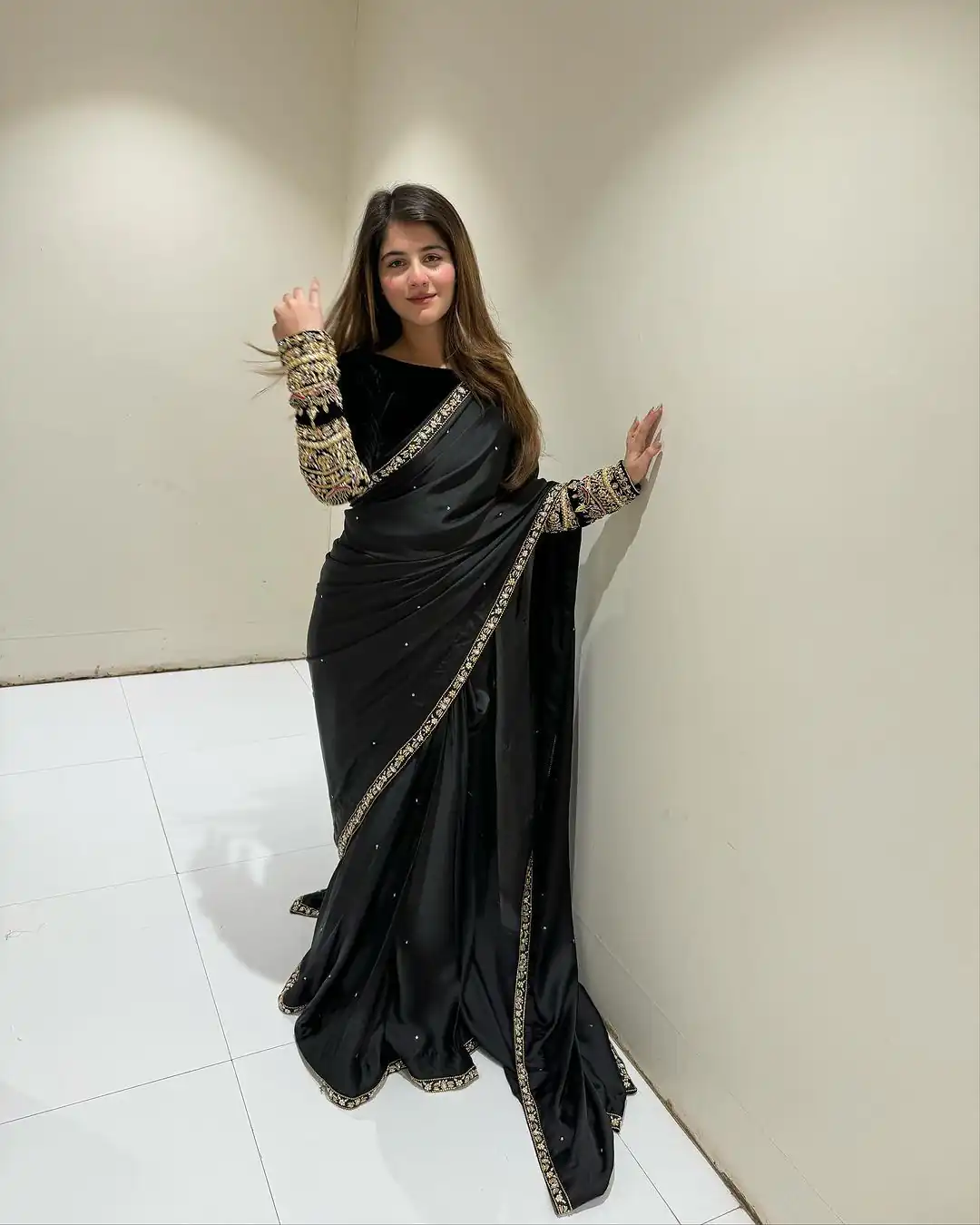 Black 9000 Velvet Embroidery Lace Work Saree | Sarees, Bollywood Sarees, Creative Sarees, Designer Sarees, Embroidered Sarees, Ethnic Saree, Modern Digital sarees, Party Wear Sarees