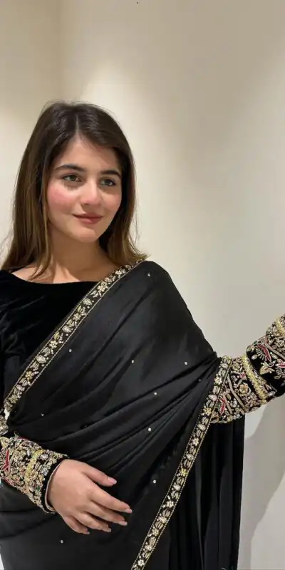Black 9000 Velvet Embroidery Lace Work Saree | Sarees, Bollywood Sarees, Creative Sarees, Designer Sarees, Embroidered Sarees, Ethnic Saree, Modern Digital sarees, Party Wear Sarees