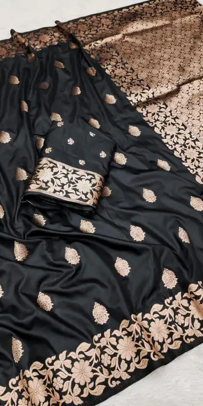 Black Banarasi Silk Lace Zari Work Saree | Sarees, Bollywood Sarees, Creative Sarees, Designer Sarees, Embroidered Sarees, Ethnic Saree, Modern Digital sarees, Party Wear Sarees