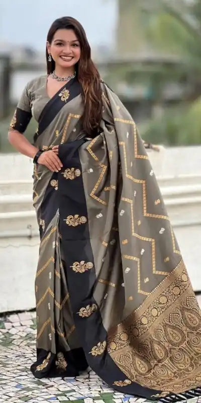 Black Banarasi Silk Weaving Zari Work Saree | Sarees, Bollywood Sarees, Creative Sarees, Designer Sarees, Embroidered Sarees, Ethnic Saree, Modern Digital sarees, Party Wear Sarees