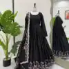 Black Chinon Silk Sequence Work Salwar Suit | Jump Suits, Salwar suit, Casual Suits, Creative suits, Designer Suits, Palazzo Suits, Party Wear Suits, Patiala Suits, Straight Suits