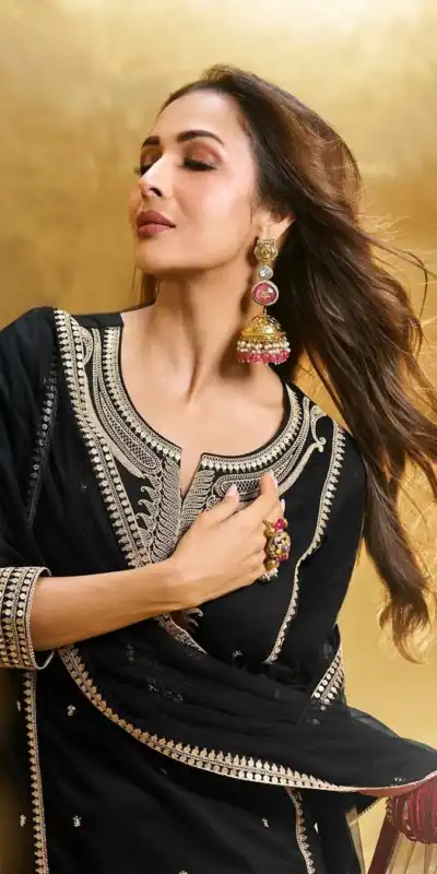 Black Faux Georgette Sequences Work Salwar Suit | Jump Suits, Tops & Bottoms, Track Suits, Salwar suit, Casual Suits, Creative suits, Designer Suits, Palazzo Suits, Party Wear Suits, Patiala Suits, Straight Suits, Trendy Wear