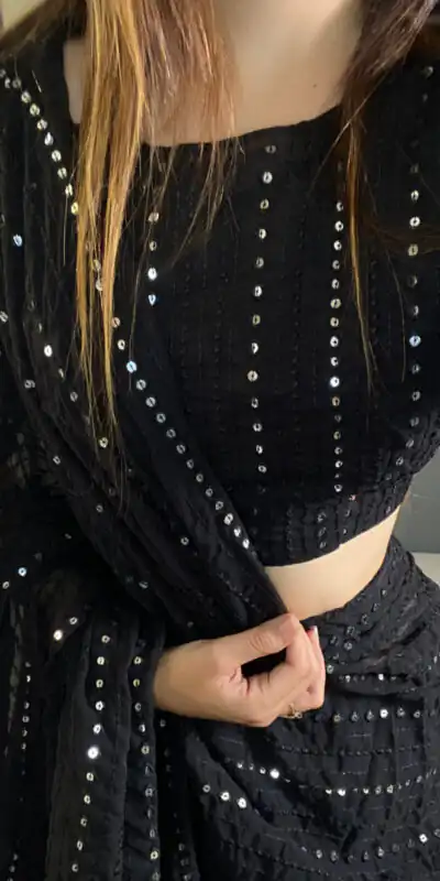 Black Fox Georgette Embroidery Work Saree | Sarees, Bollywood Sarees, Creative Sarees, Designer Sarees, Embroidered Sarees, Ethnic Saree, Modern Digital sarees, Party Wear Sarees