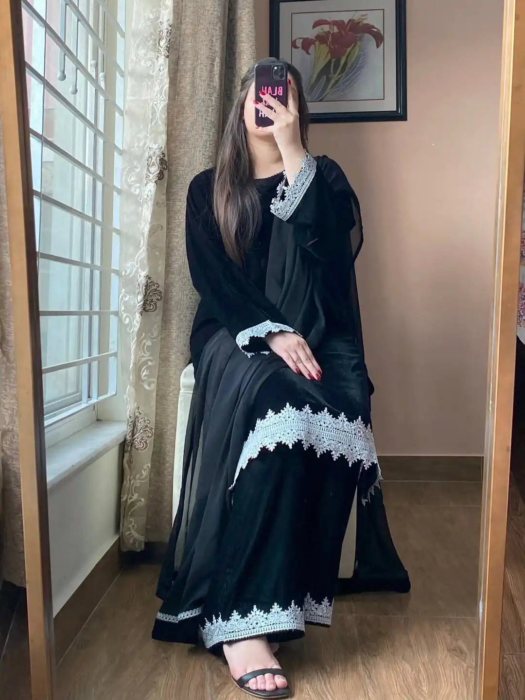 Black Georgette Lace Embroidery Work Salwar Suit | Jump Suits, Salwar suit, Casual Suits, Creative suits, Designer Suits, Palazzo Suits, Party Wear Suits, Patiala Suits, Straight Suits