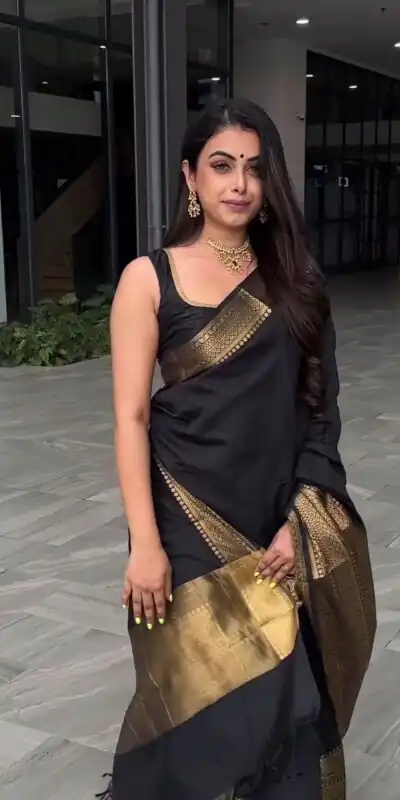 Black Jacquard Saree | Sarees, Bollywood Sarees, Creative Sarees, Designer Sarees, Embroidered Sarees, Ethnic Saree, Modern Digital sarees, Party Wear Sarees