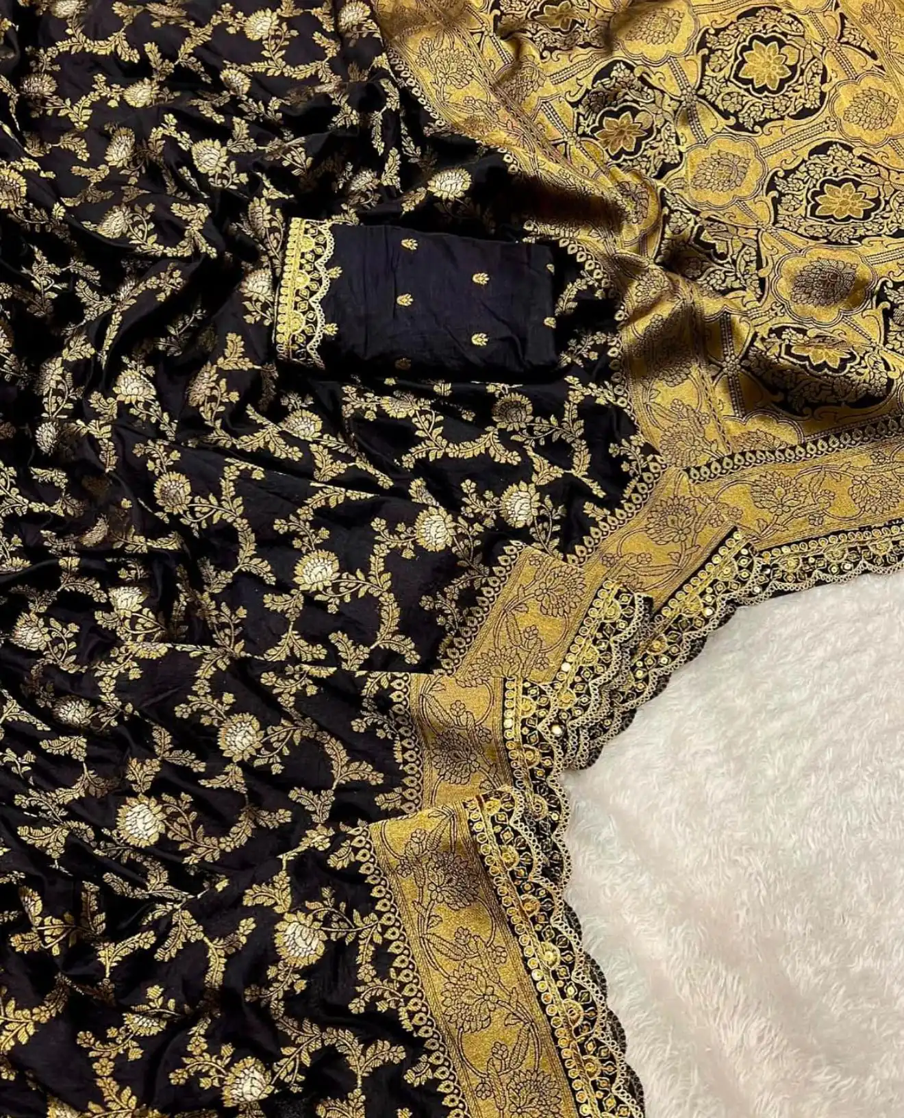 Black Jacquard Weaving Embroidery Cording Lace Saree | Sarees, Bollywood Sarees, Creative Sarees, Designer Sarees, Embroidered Sarees, Ethnic Saree, Modern Digital sarees, Party Wear Sarees