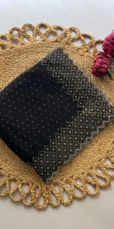 Black Jimmy Choo Diamond Saree | Sarees, Bollywood Sarees, Creative Sarees, Designer Sarees, Embroidered Sarees, Ethnic Saree, Modern Digital sarees, Party Wear Sarees