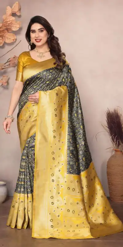 Black Lichi Silk Jacquard Rich Pallu Saree | Sarees, Bollywood Sarees, Creative Sarees, Designer Sarees, Embroidered Sarees, Ethnic Saree, Modern Digital sarees, Party Wear Sarees