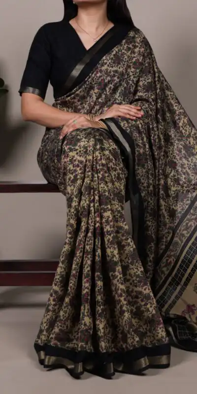 Black Polyester Viscose Chanderi Zari Work Saree | Sarees, Bollywood Sarees, Creative Sarees, Designer Sarees, Embroidered Sarees, Ethnic Saree, Modern Digital sarees, Party Wear Sarees