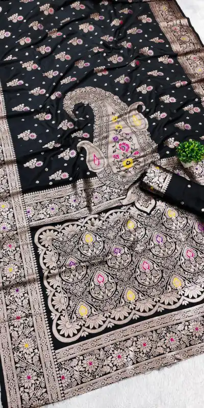 Black Soft Banarasi Silk Lace Zari Work Saree | Sarees, Bollywood Sarees, Creative Sarees, Designer Sarees, Embroidered Sarees, Ethnic Saree, Modern Digital sarees, Party Wear Sarees
