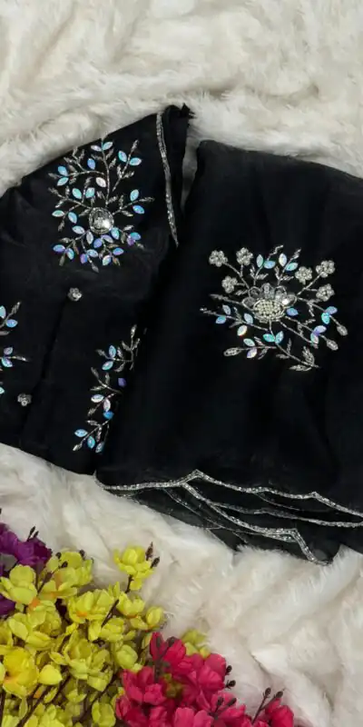Black Soft Jimmy Chuu Lace Border Saree | Sarees, Bollywood Sarees, Creative Sarees, Designer Sarees, Embroidered Sarees, Ethnic Saree, Modern Digital sarees, Party Wear Sarees