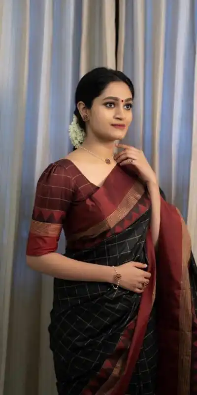 Black Soft Lichi Silk Jacquard Saree | Sarees, Bollywood Sarees, Creative Sarees, Designer Sarees, Embroidered Sarees, Ethnic Saree, Modern Digital sarees, Party Wear Sarees