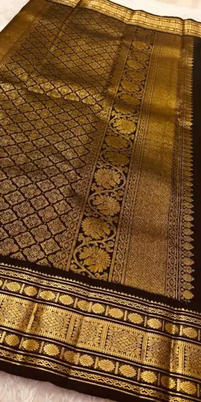 Black Soft Lichi Silk Lace Zari Work Saree | Sarees, Bollywood Sarees, Creative Sarees, Designer Sarees, Embroidered Sarees, Ethnic Saree, Modern Digital sarees, Party Wear Sarees