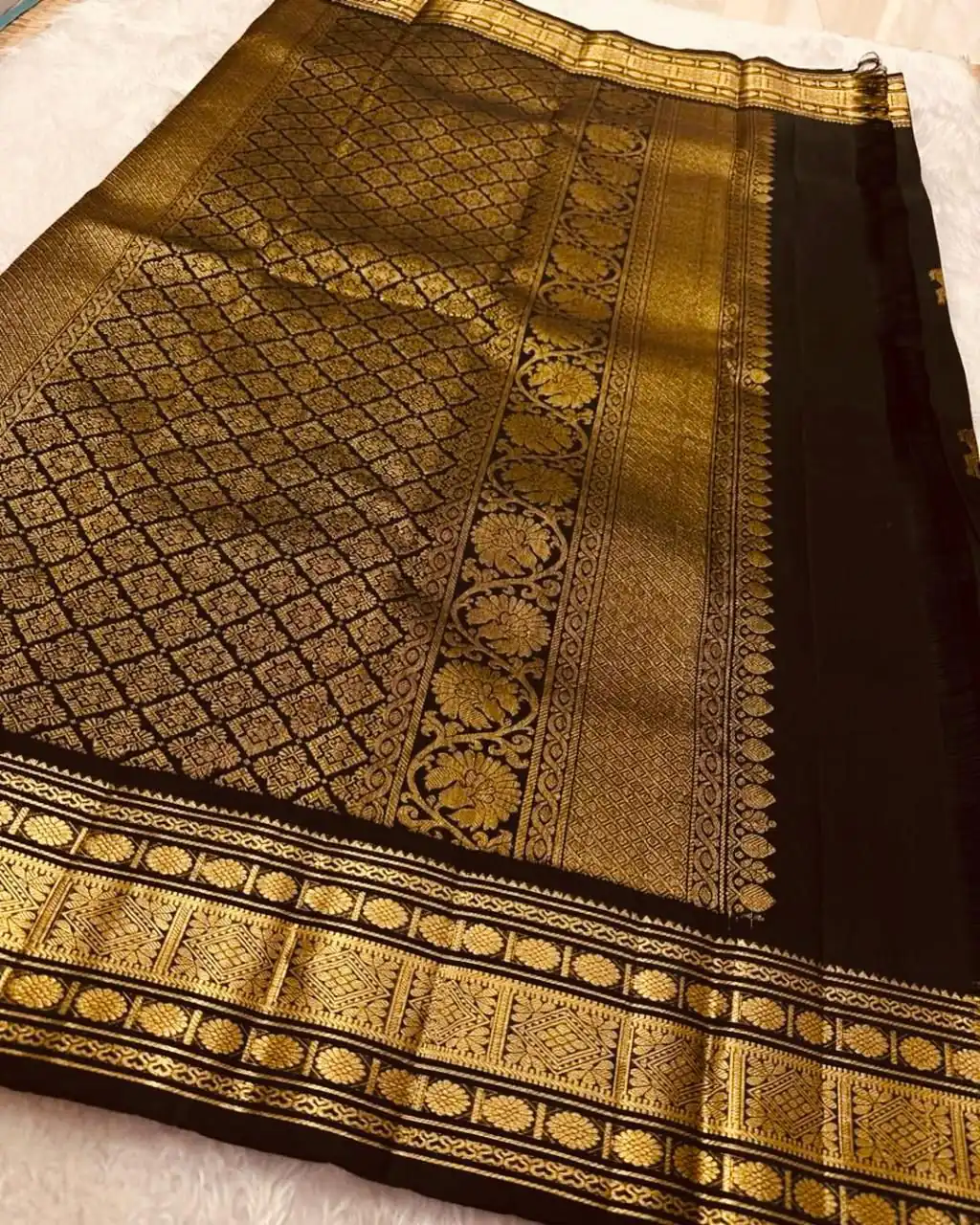 Black Soft Lichi Silk Lace Zari Work Saree | Sarees, Bollywood Sarees, Creative Sarees, Designer Sarees, Embroidered Sarees, Ethnic Saree, Modern Digital sarees, Party Wear Sarees