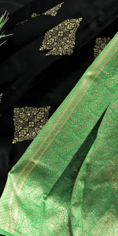 Black Soft Lichi Silk With Lace Border Saree | Sarees, Bollywood Sarees, Creative Sarees, Designer Sarees, Embroidered Sarees, Ethnic Saree, Modern Digital sarees, Party Wear Sarees