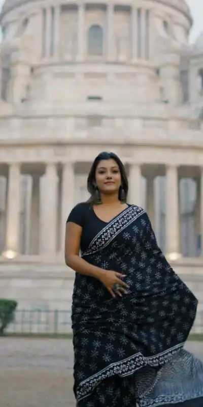 Black Soft Linen Silk Digital Print Saree | Sarees, Bollywood Sarees, Creative Sarees, Designer Sarees, Embroidered Sarees, Ethnic Saree, Modern Digital sarees, Party Wear Sarees