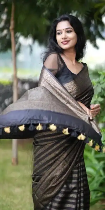 Black Soft Silk Jacquard Work On All Over Saree | Sarees, Bollywood Sarees, Creative Sarees, Designer Sarees, Embroidered Sarees, Ethnic Saree, Modern Digital sarees, Party Wear Sarees