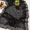 Black Star Georgette Silk Embroidery Work Saree | Sarees, Bollywood Sarees, Creative Sarees, Designer Sarees, Embroidered Sarees, Ethnic Saree, Modern Digital sarees, Party Wear Sarees